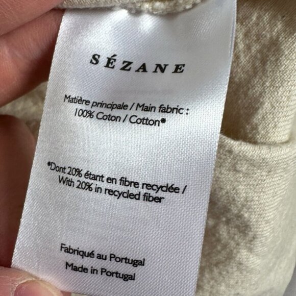 Sezane Eva Shirt Mottled Ecru Size 36 French / US 4 Ruffle Button Top Blouse - Picture 8 of 16